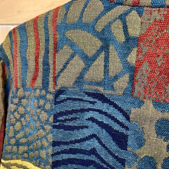 Vintage Daniel K. Embroidered Patchwork Look Tapestry Jacket Size Large - Picture 11 of 16